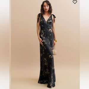 Reformation Pernille Silk Dress, Size Small, Color Grande Dame, Only Worn Once